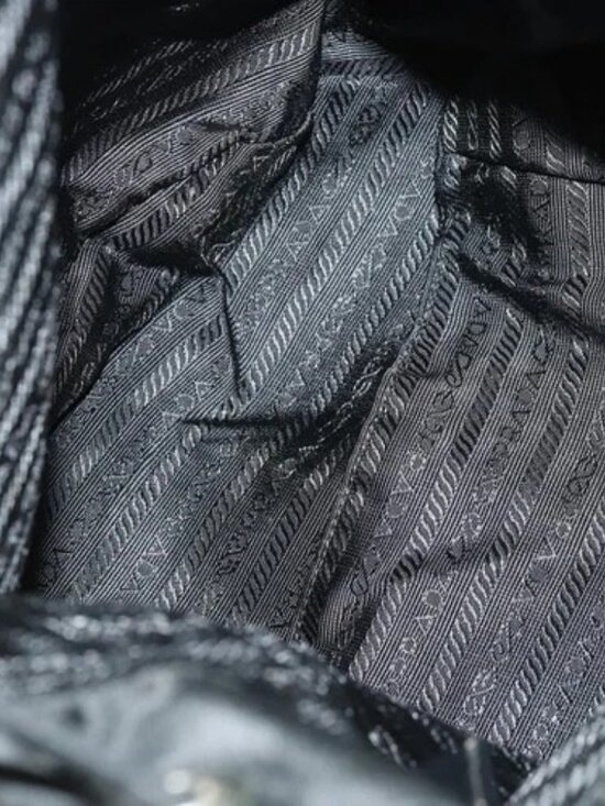 PRADA Backpack Nylon Black Silver Auth bs33169 main image 14
